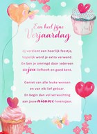 Verjaardagskaart vrouw Cupcakes More than words